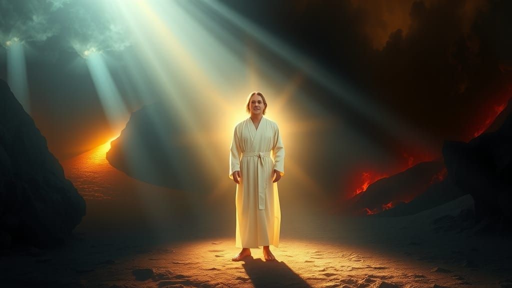 Ethereal Figure Embodied in Radiant Light