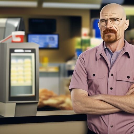 Walter White's Shift at McDonalds: A Photo