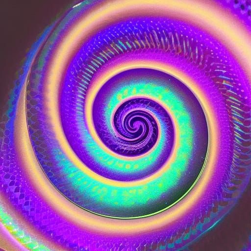 Beautiful purple holographic spiral with cobalt blue holographic accents& Emerald green holographic accents& magenta pin...