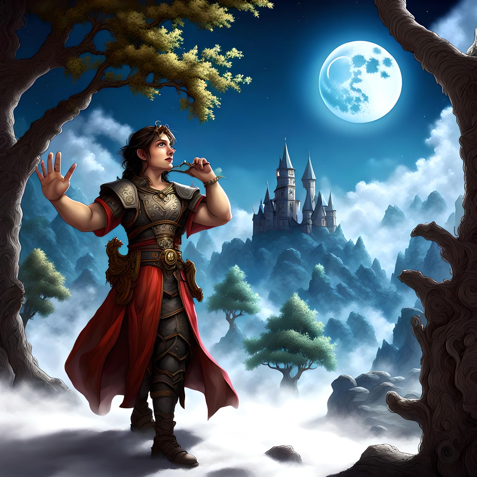 Ultradetailed, fantasy village,
detailed fantasy background, fantasy background, trees, moon, sky, clouds