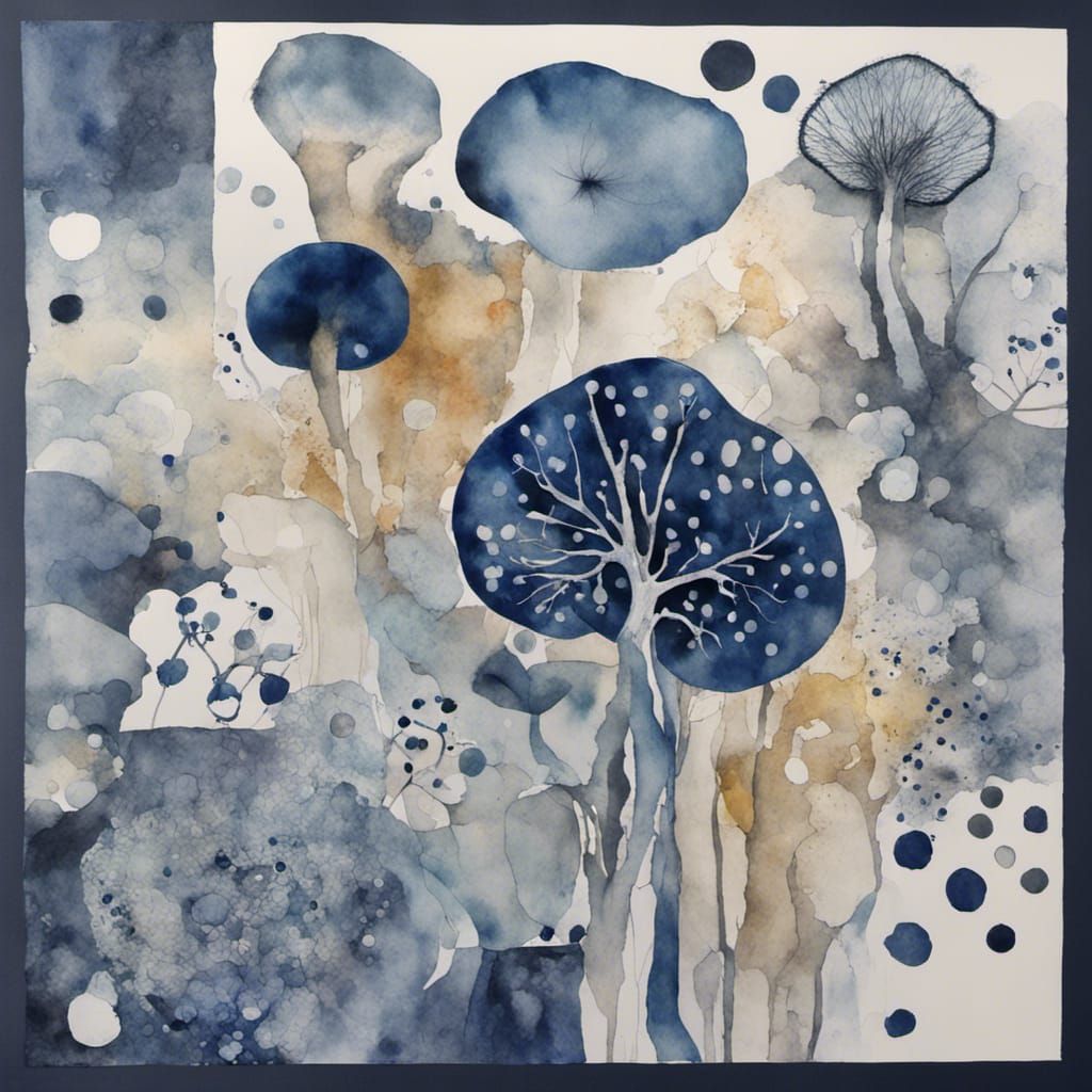 Abstract Watercolor Painting Inspired by Nature