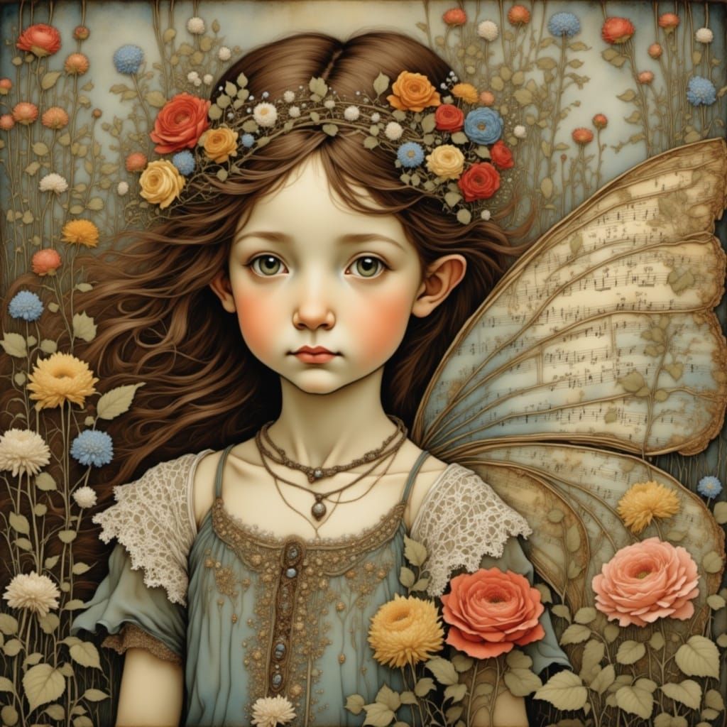 Enchanting Mixed Media Fairy Portrait