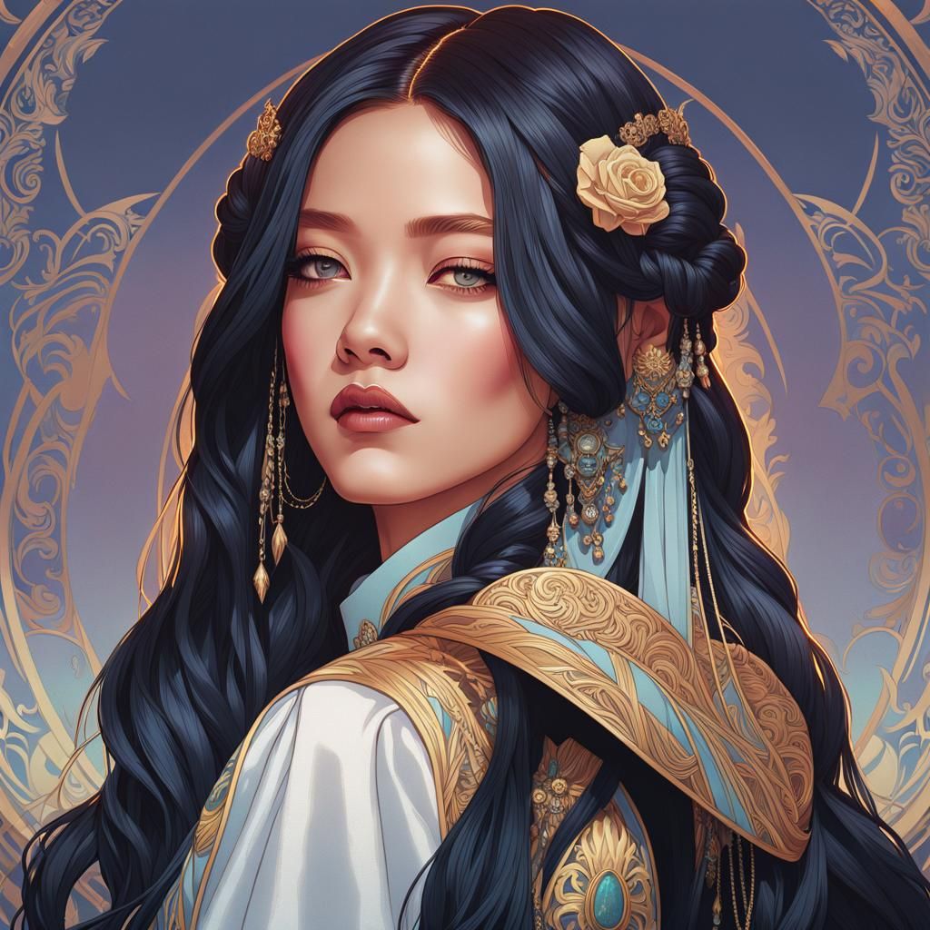 Blackpink Portrait in Art Nouveau Style