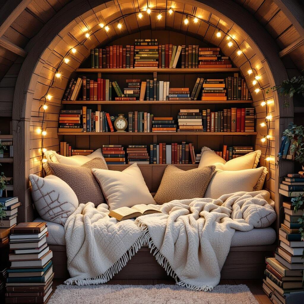 Cozy Reading Nook in Whimsical Style