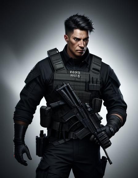 Hyperrealistic Security Uniform Concept Art