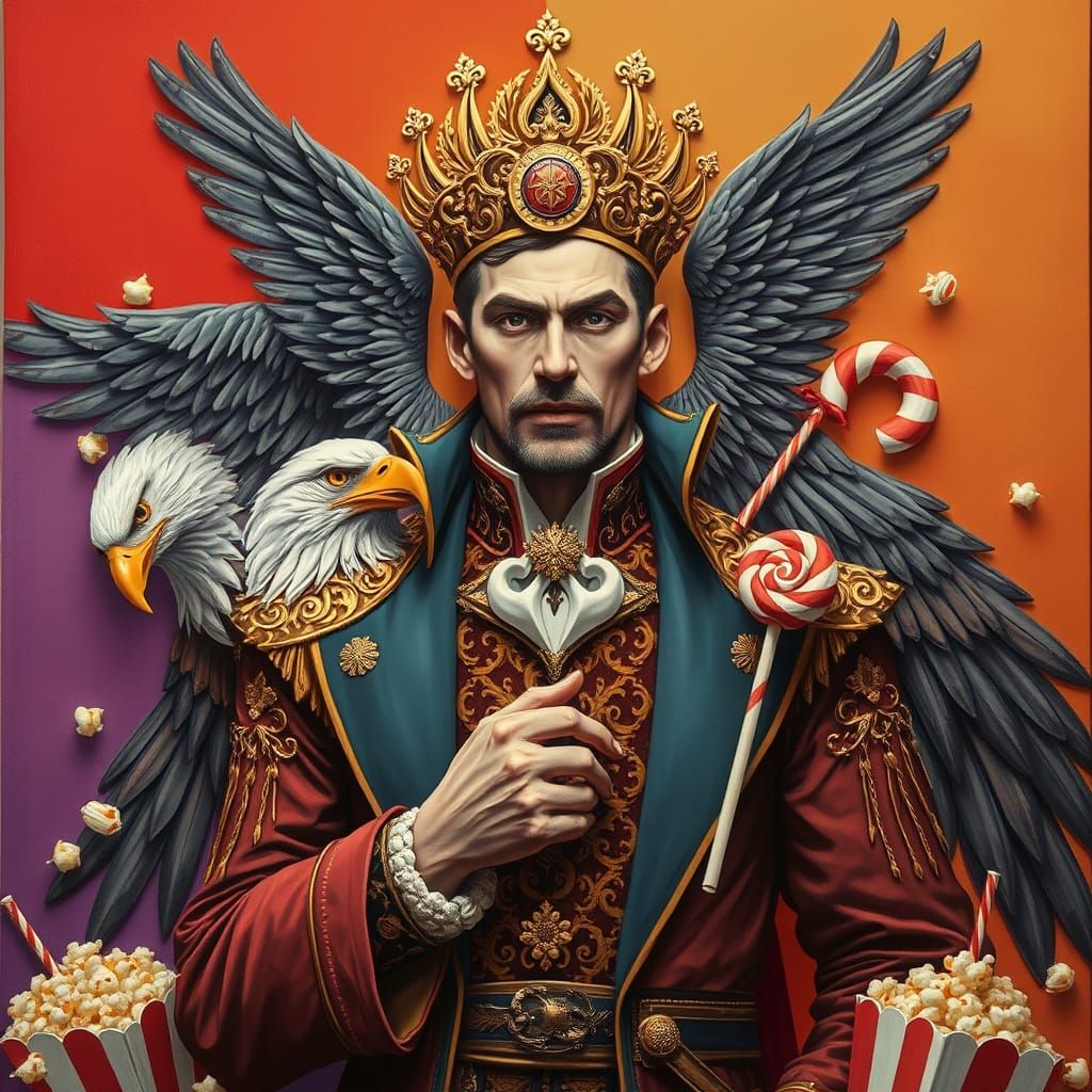 Eagle Popcorn Lollipop Moebius contrasting colors deep color...