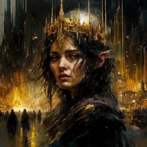 Black and Gold Empire: Minas Tirith Fine Art