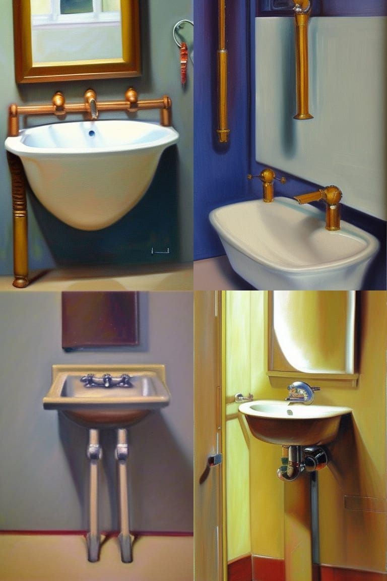 Sink with Legs: Oil Painting by James Gurney