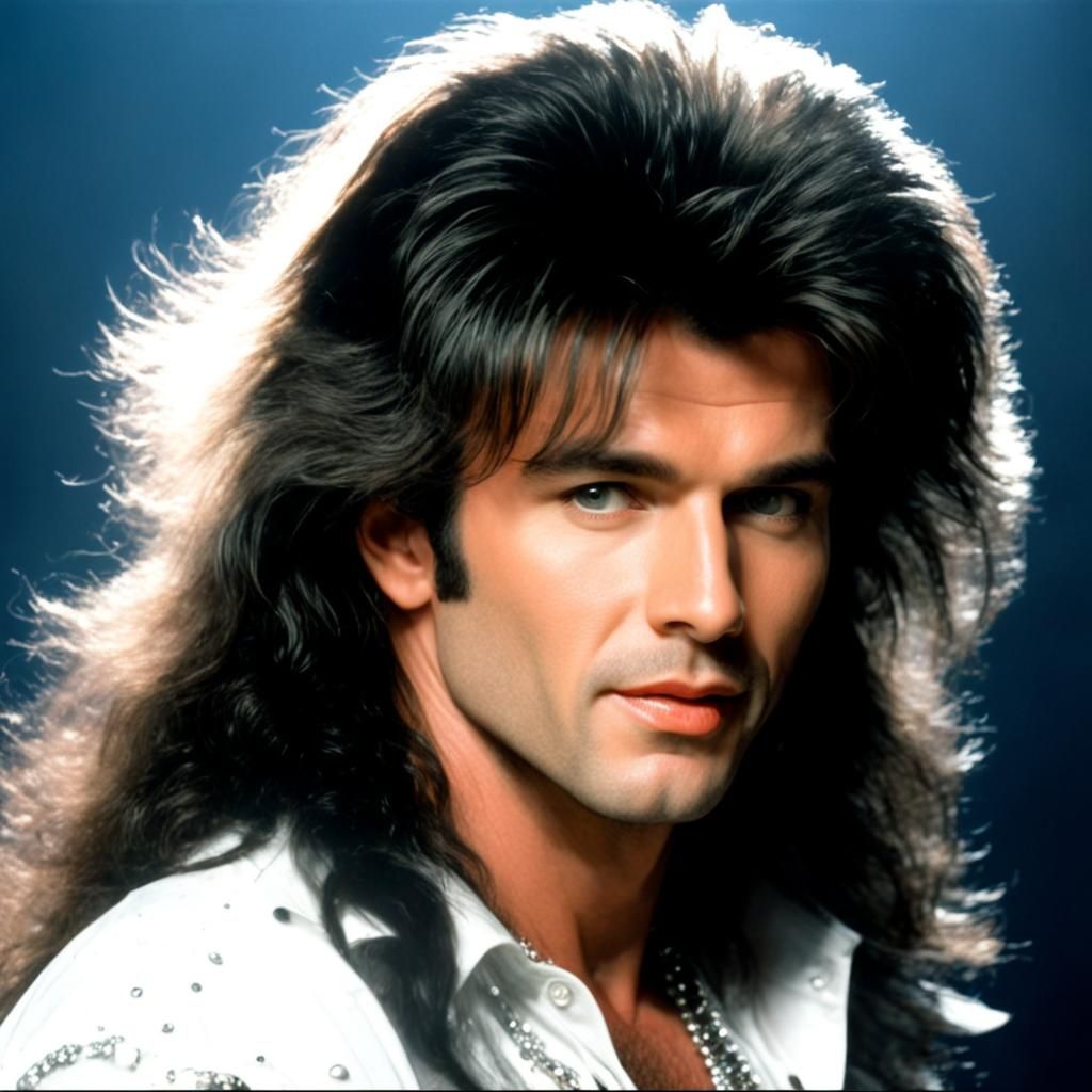Eighties Hair Rocker with Massive Mullet