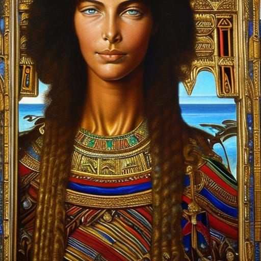 Art Nouveau Portrait Inspired by Tiffany Glass