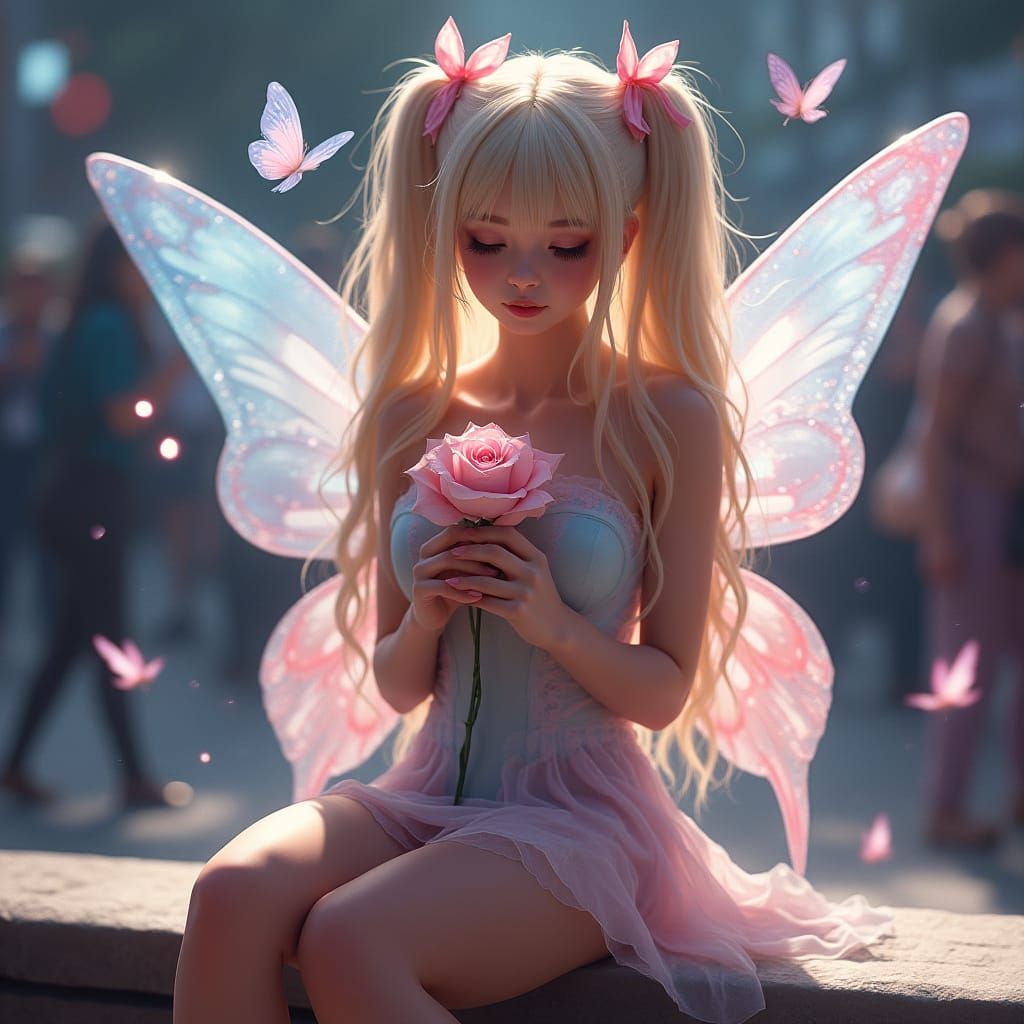 Enchanting Fairy Cosplayer in Dreamlike Portrait