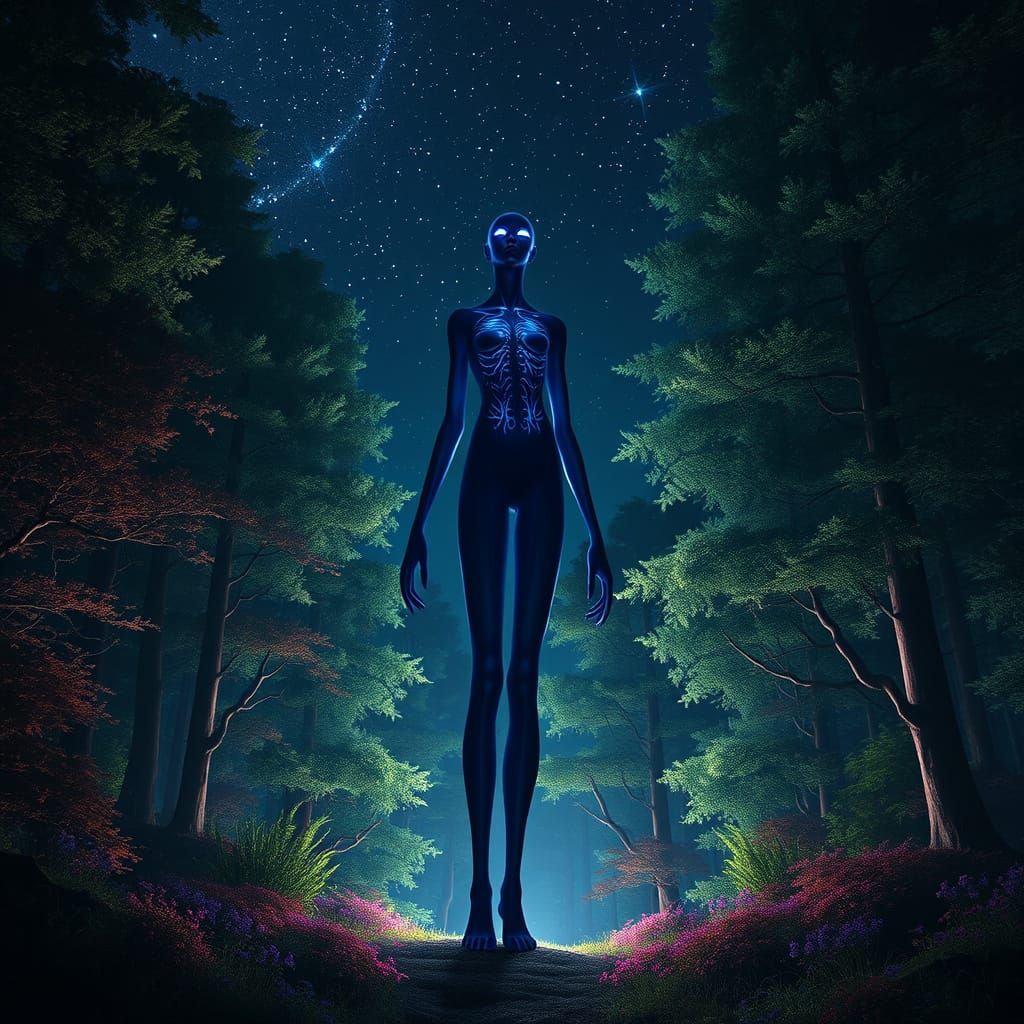 Ethereal Guardian of the Starlit Woodland