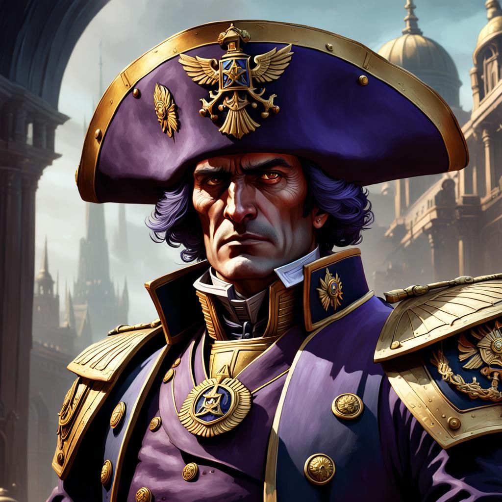 Warhammer 40k Admiral in Dark Fantasy Style