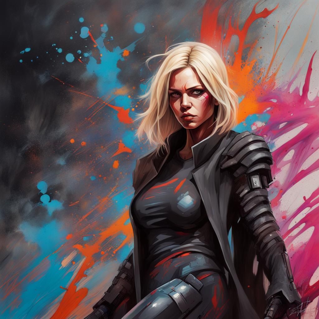 Female Sith Lord in Graffiti Art Style