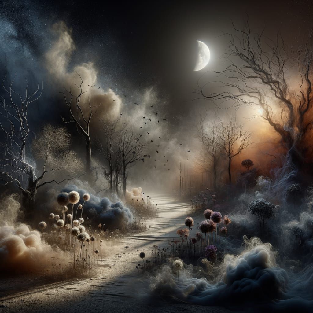 Abstract Grief and Sadness in a Conceptual Landscape