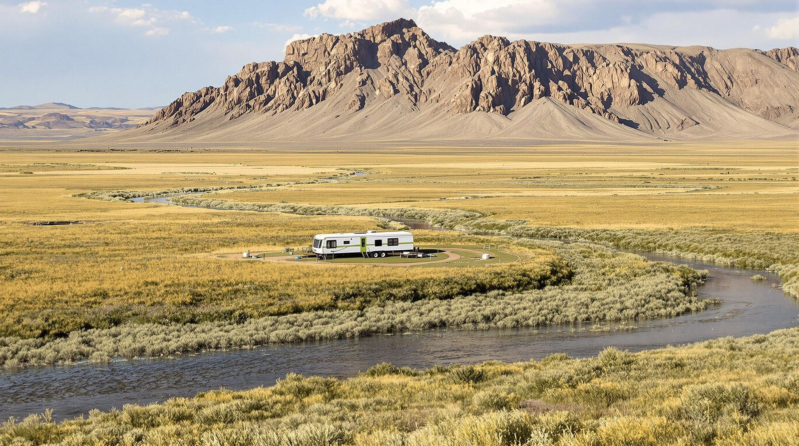 Isolated Mobile Home in a Serene High Desert Valley