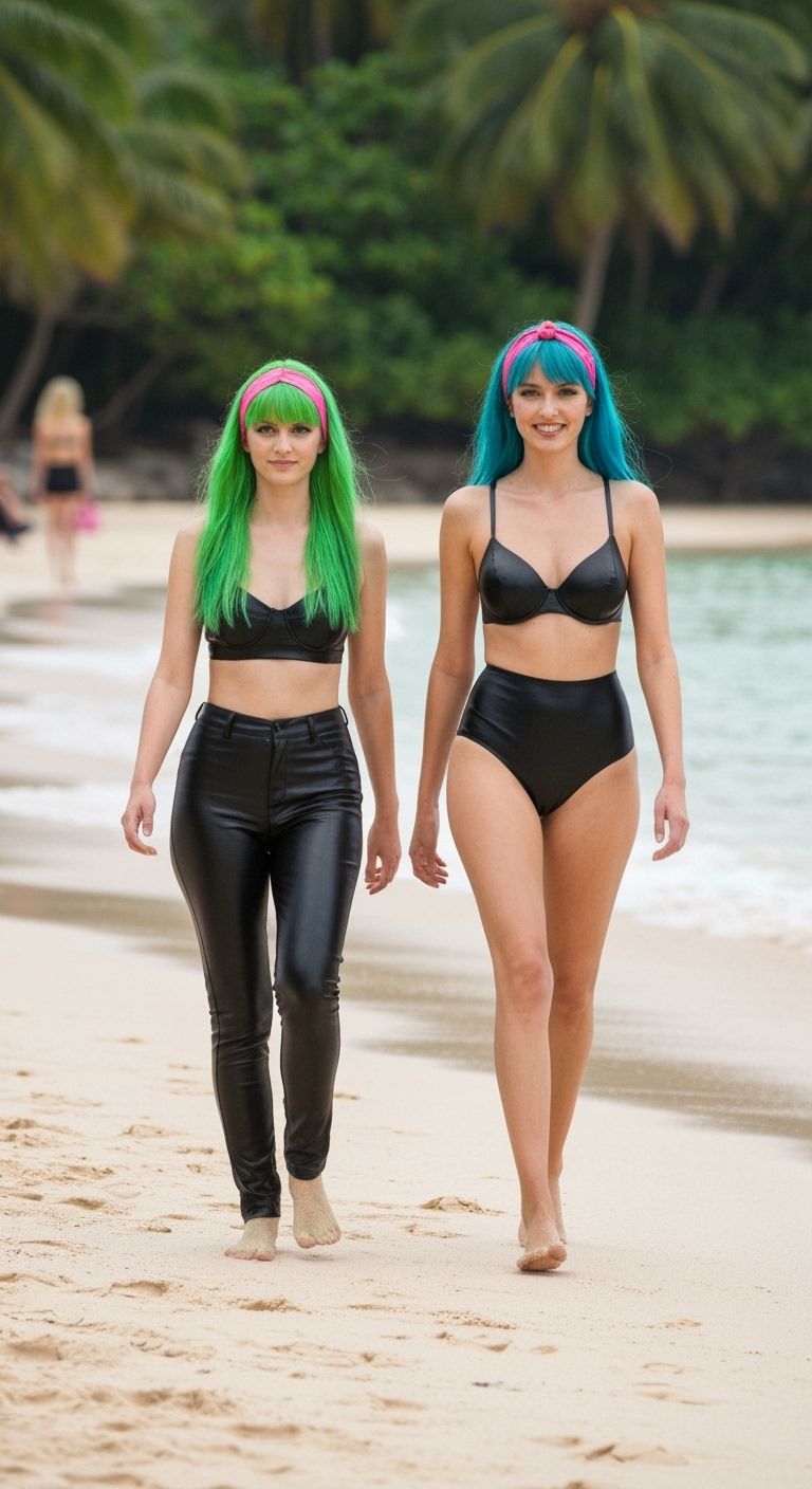 Tropical Beach Summer Fashion Show in Ultra HD