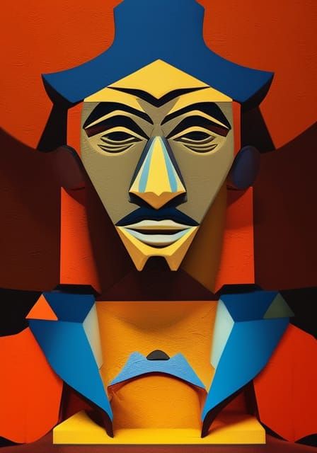 Abstract Digital Art Fusion: Picasso, Van Gogh Styles