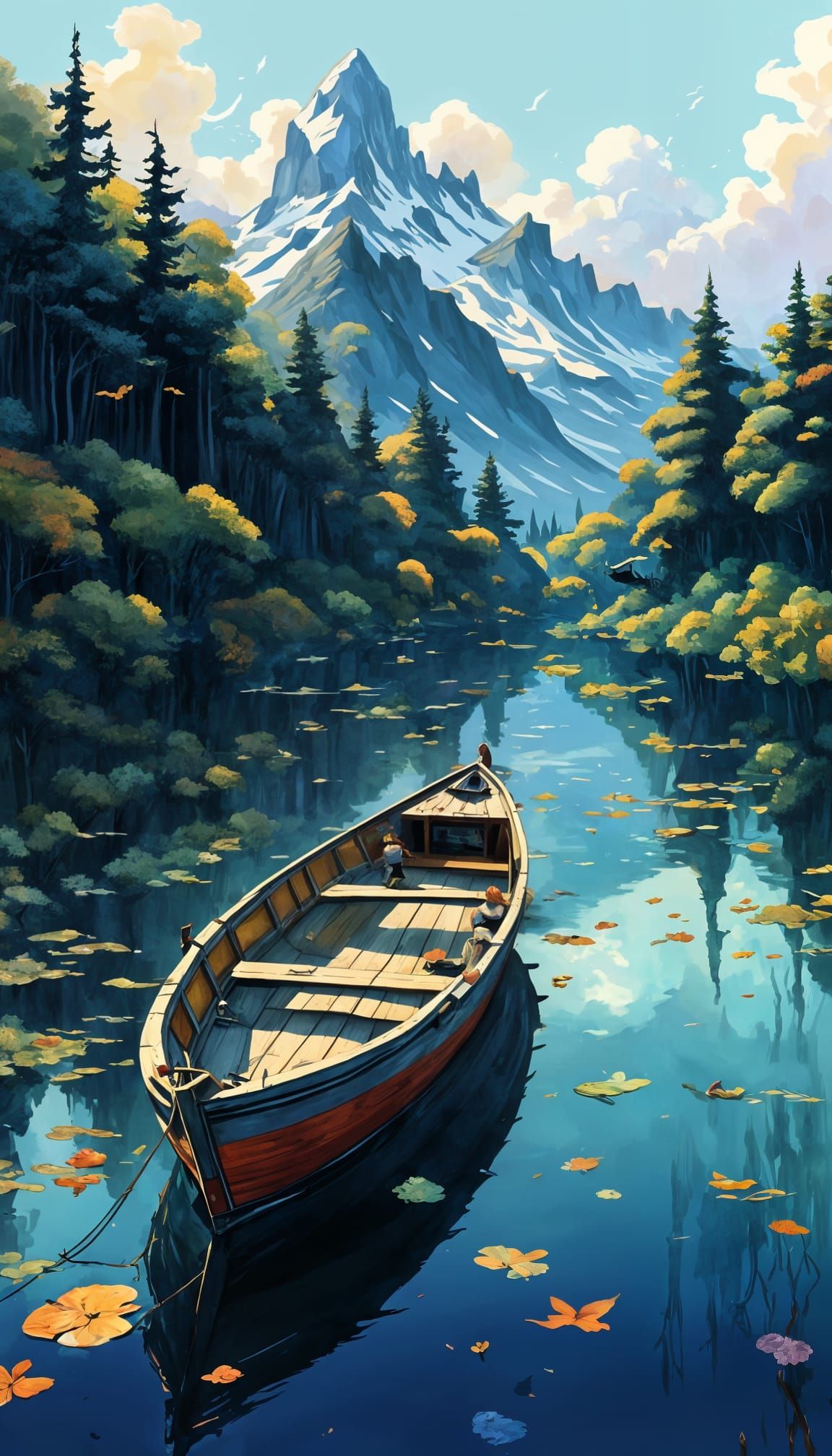 Whimsical Sci-Fi Fantasy Landscape