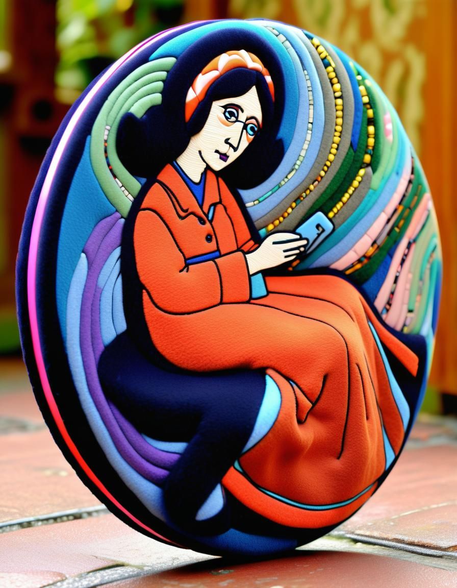 Abstract 3D Spiral in Contemporary Acrylic Style