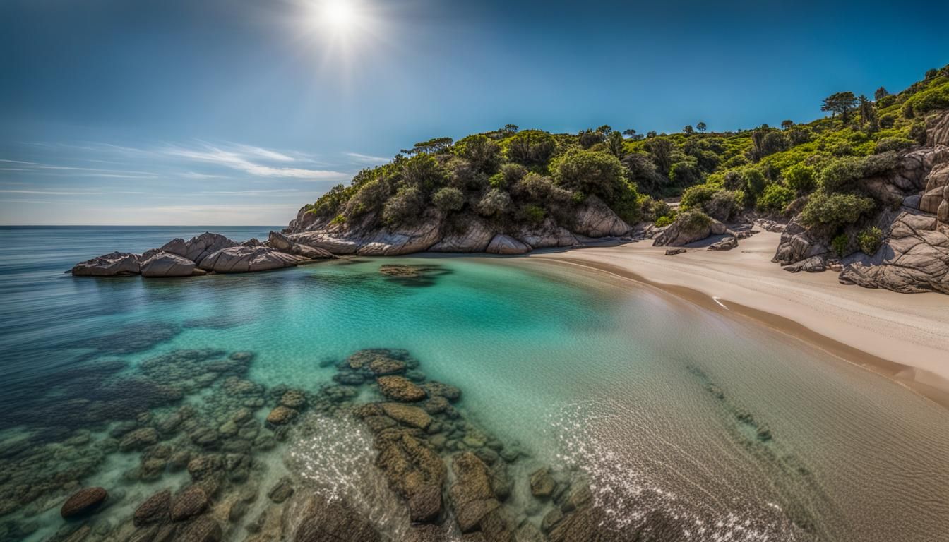 Secluded Coastal Cove with Turquoise Waters