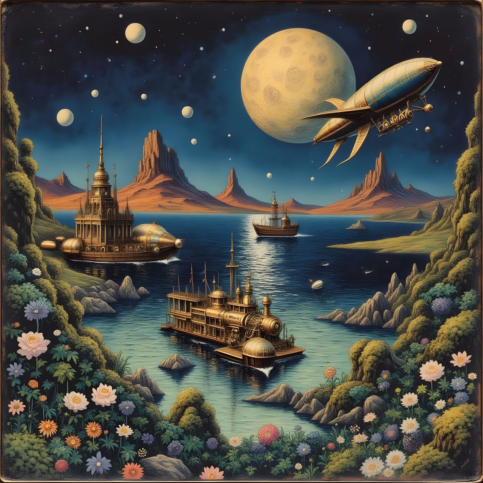 Steampunk Lunar Expedition