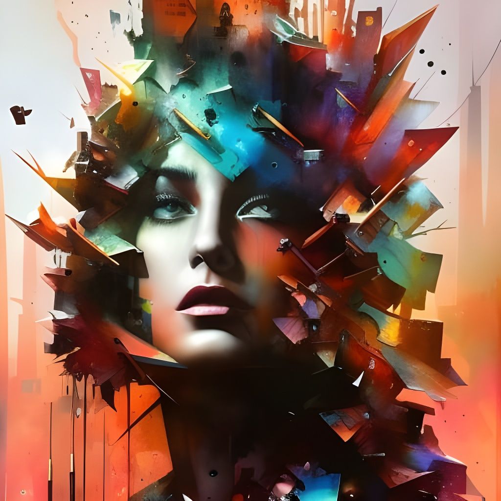 Bioluminescent Collage in Dark Fantasy Style