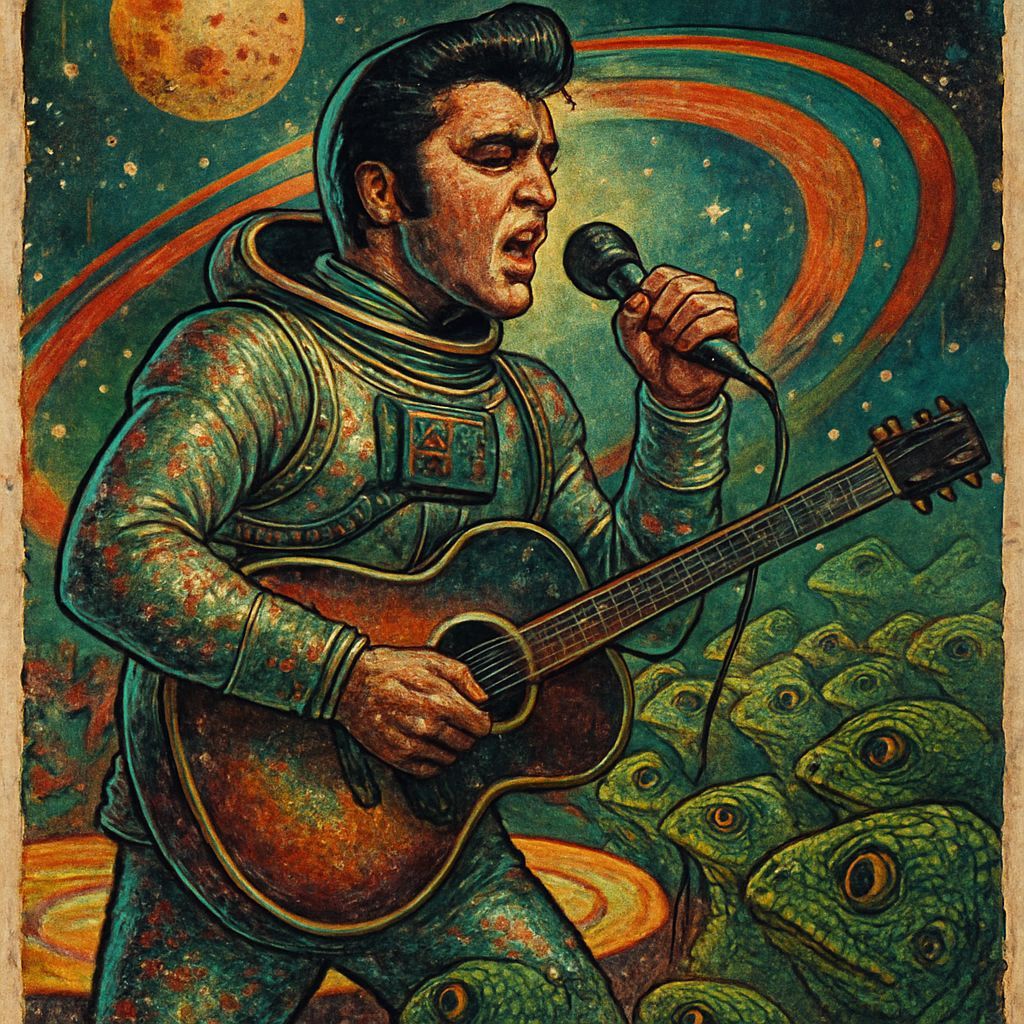 Elvis Presley Sings to Alien Audience in Golden Age Style