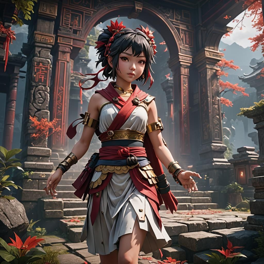 Toga Himiko Girl in Detailed Matte Painting