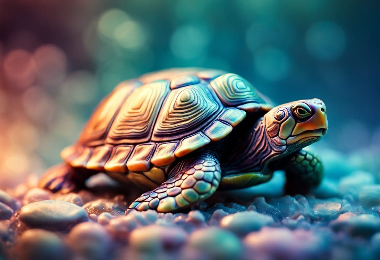 Iridescent Turtle Soap Sculpture Masterpiece