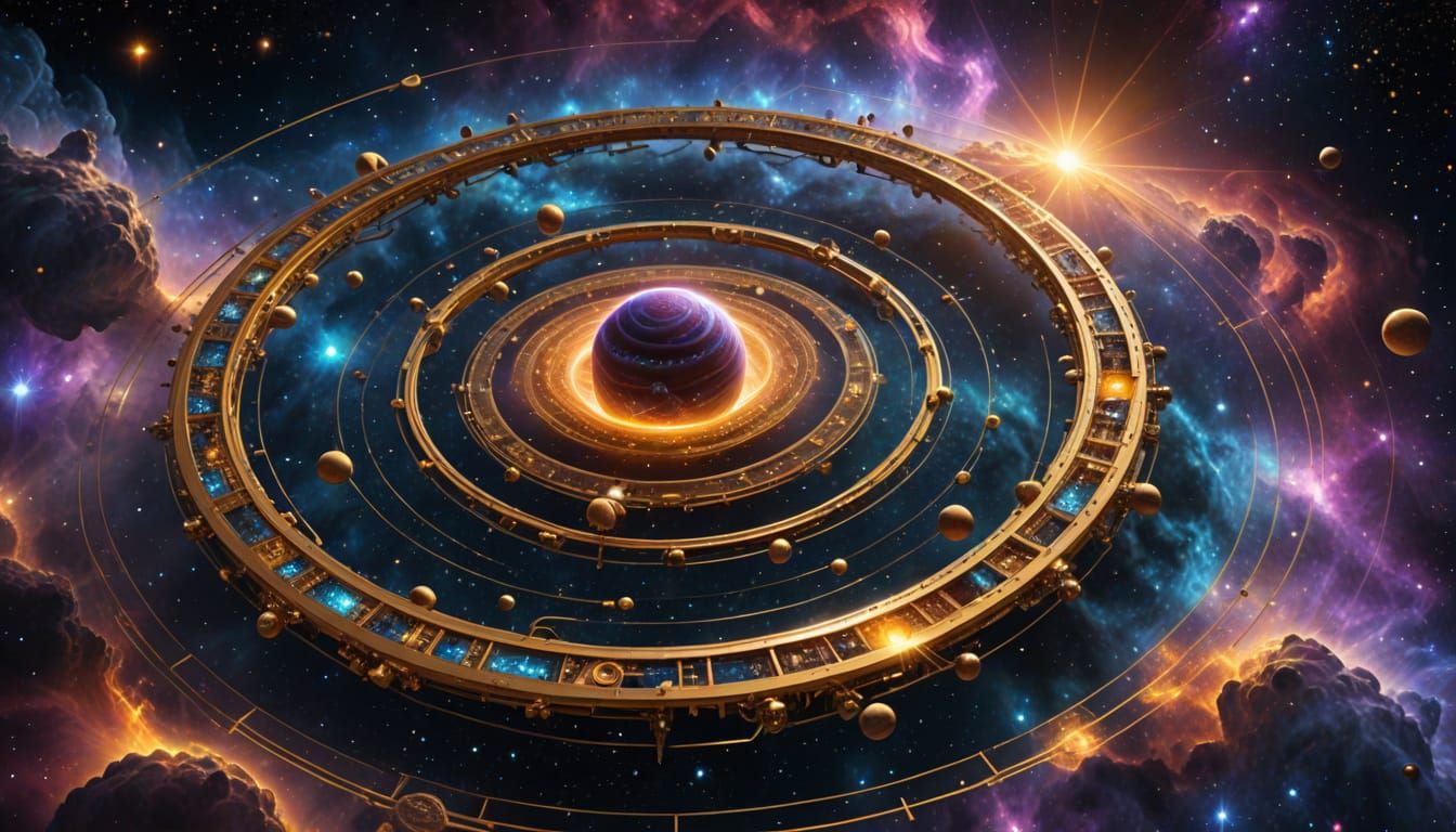 Cosmic Solar System Digital Matte Painting