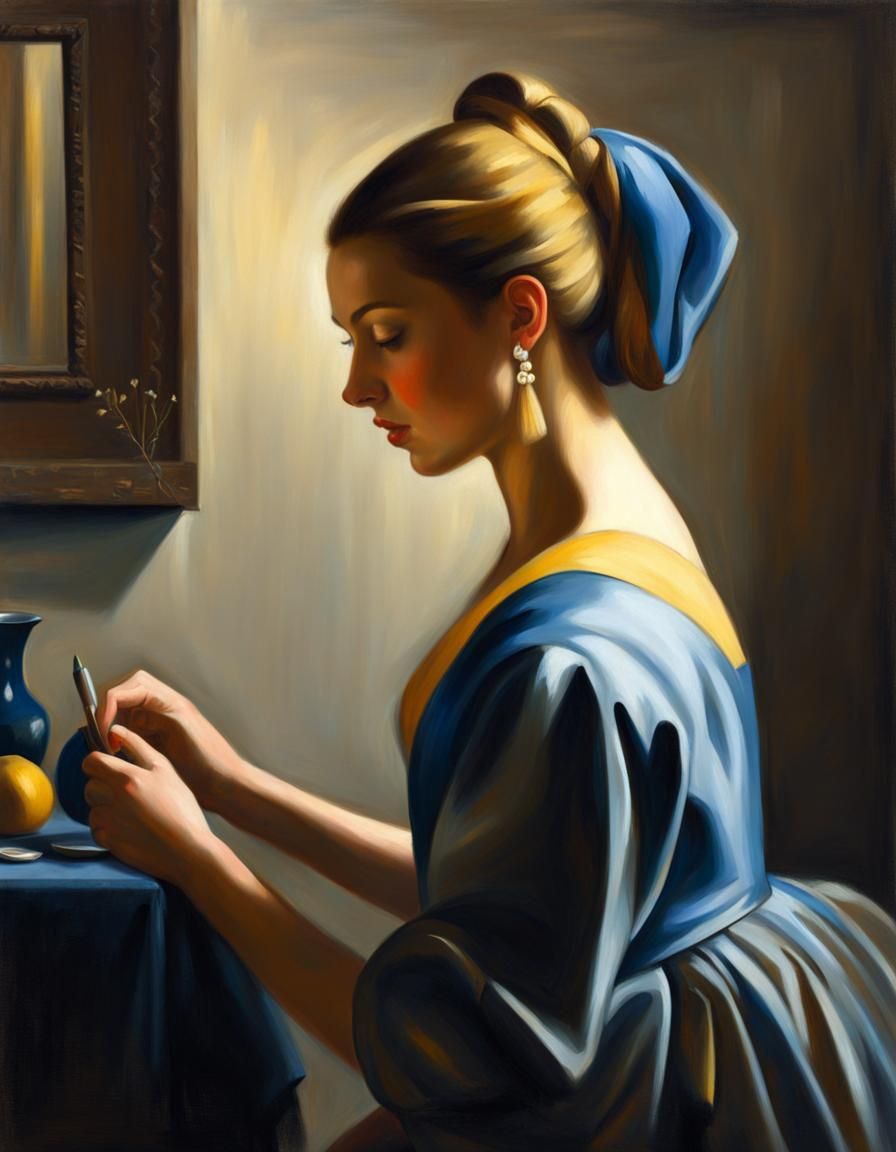 Genre painting, Dutch painter.