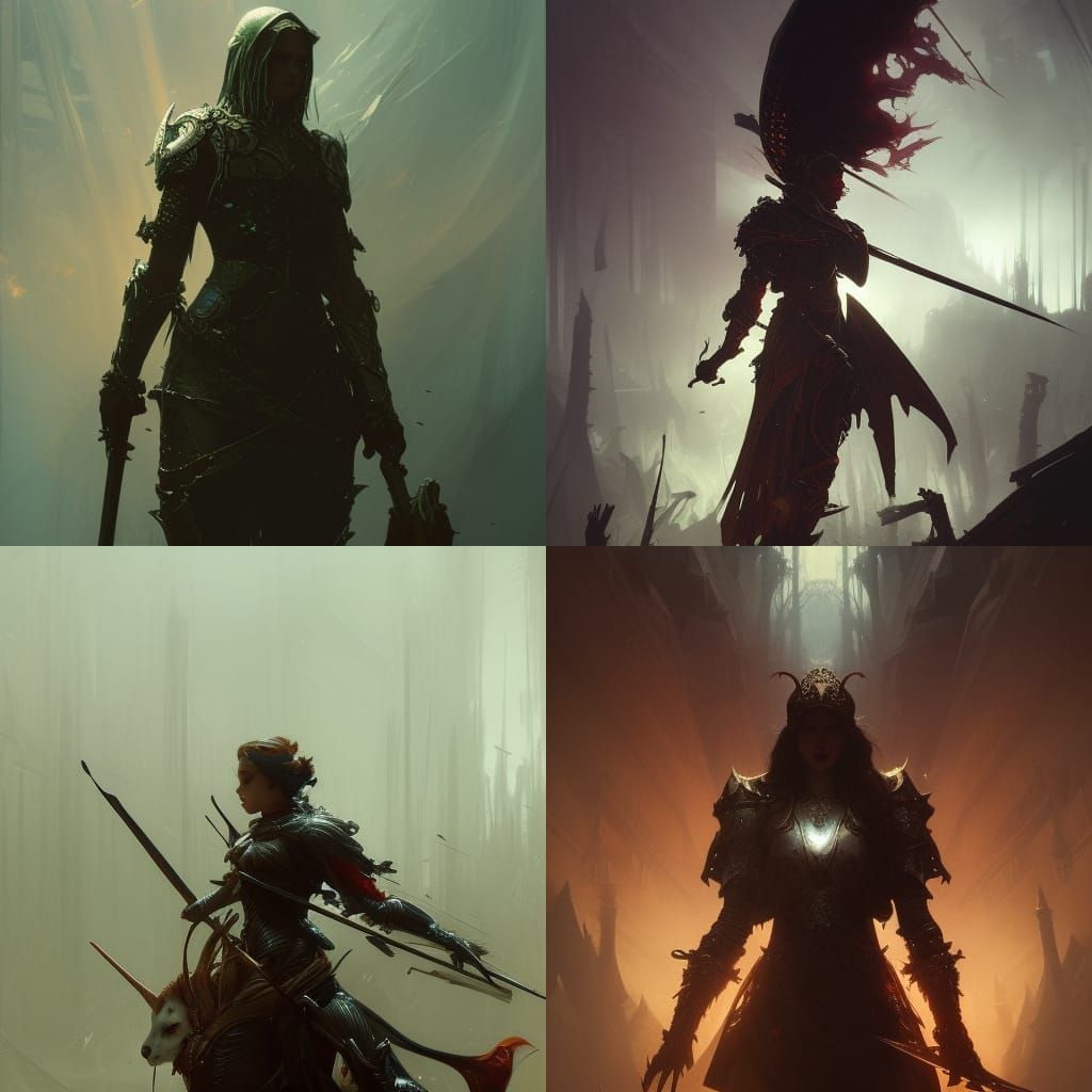 Bleeding Knight in Dark Fantasy Style