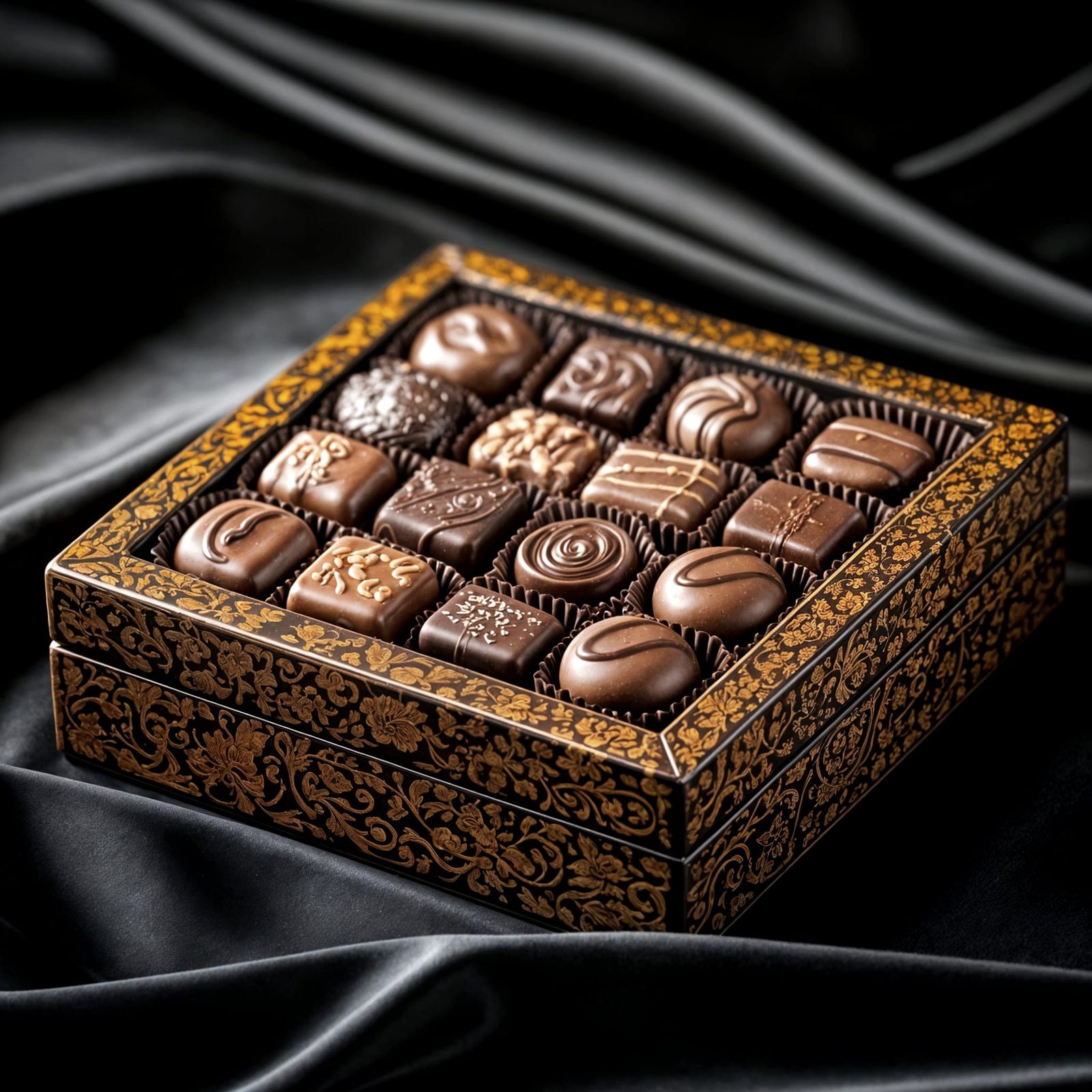 Dark Chocolates in Luxury Ming Dynasty Box