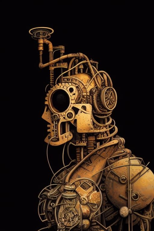 Steampunk Robot Emerges in Post-Apocalyptic Wasteland