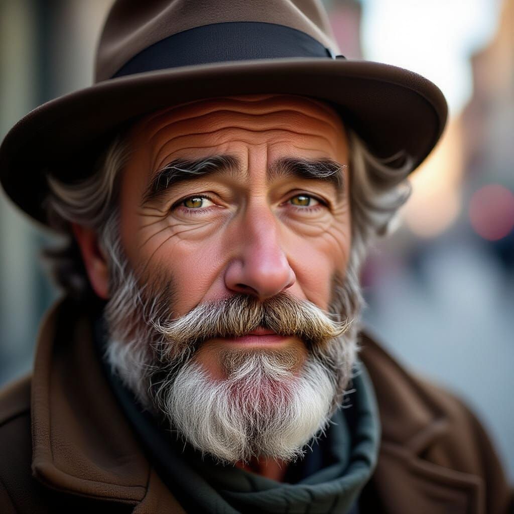 Professional Close-Up Portrait with Bokeh and Studio Lightin...