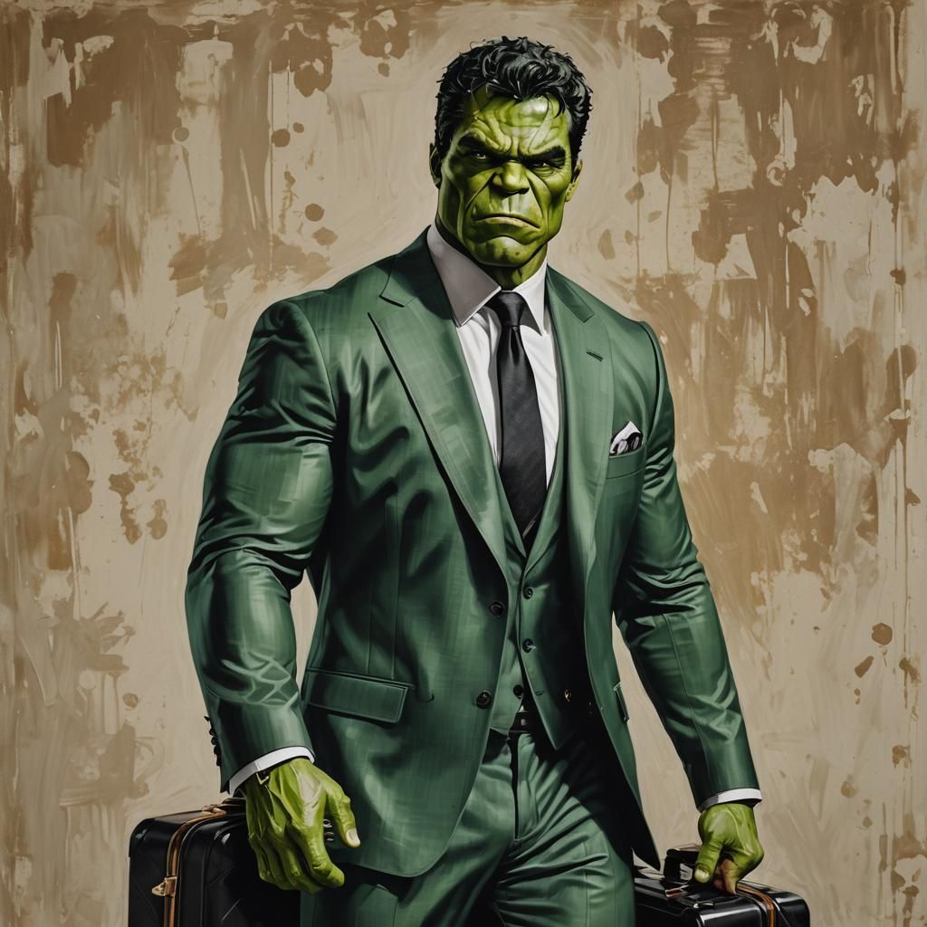 Hulk in Louis Vuitton: A High-Fashion Portrait