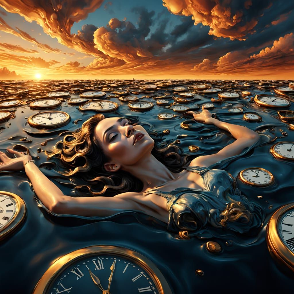 Surreal Art : The Drowning of Time.