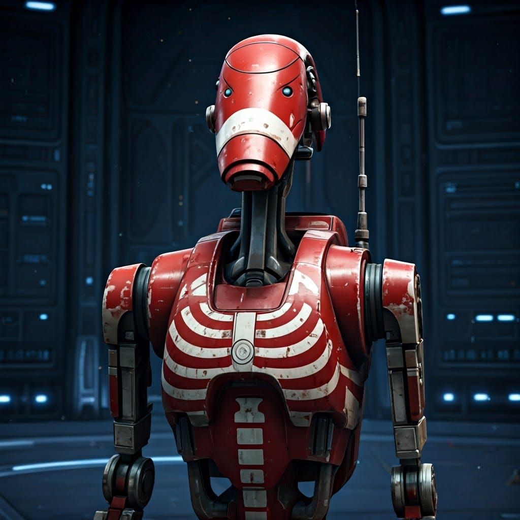 B-1 Battle Droid Portrait in Spaceport CG