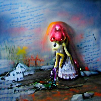 Post-Apocalyptic Girl in Colorful Hyperrealism