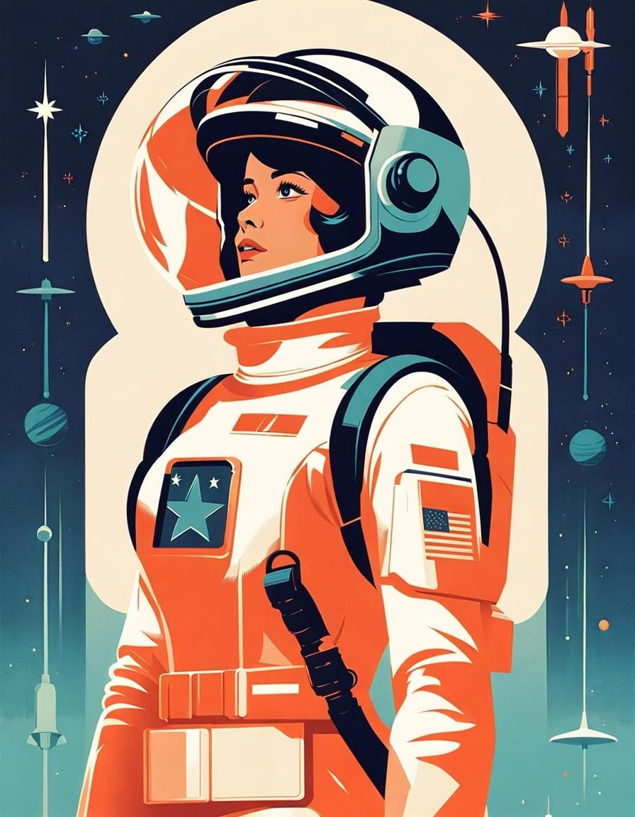 Retro-Futurist Space Cadet Propaganda Poster
