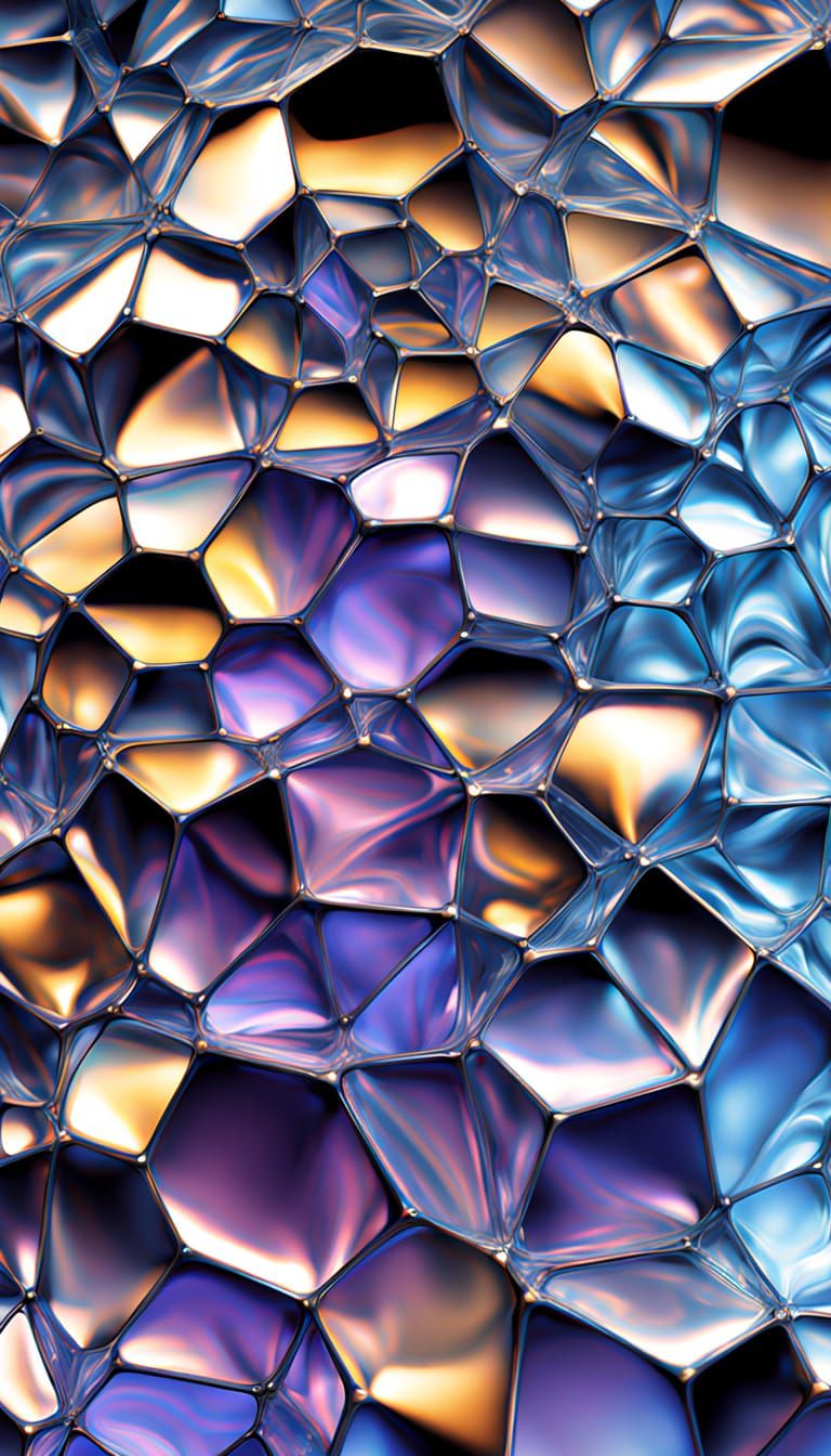 Iridescent Crystalline Structures Evolving in Zero Gravity