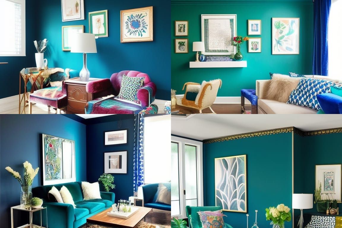 Jewel Tone Maximalist Home Decor with Velvet and Green