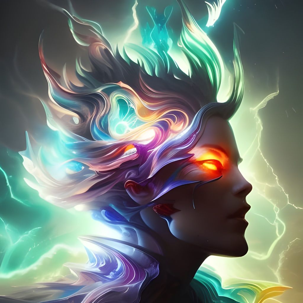 Lightning Crown: Dynamic Fantasy Concept Art