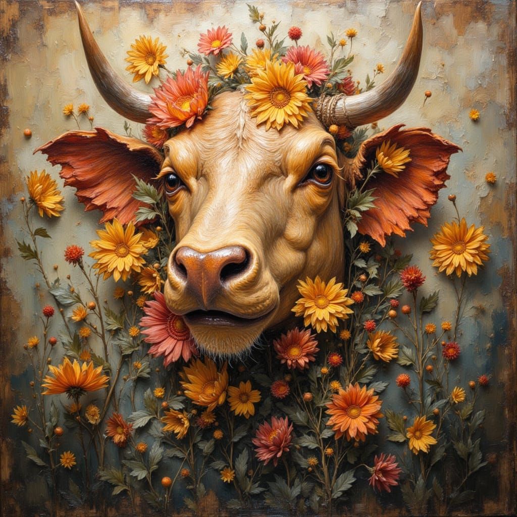 Emotional Impasto Oil Painting with Heavy Texture