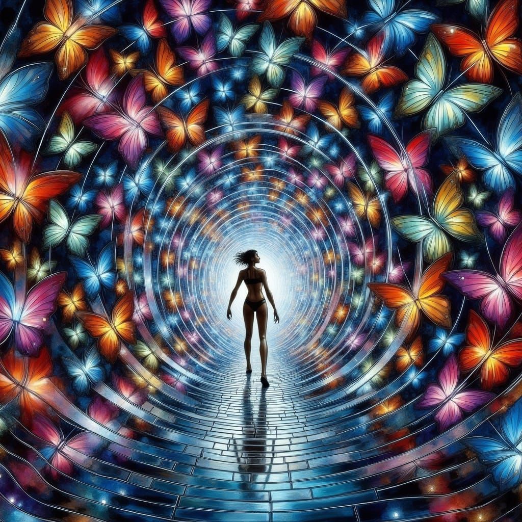 Ethereal Dreamscapes in Cyberpunk Style