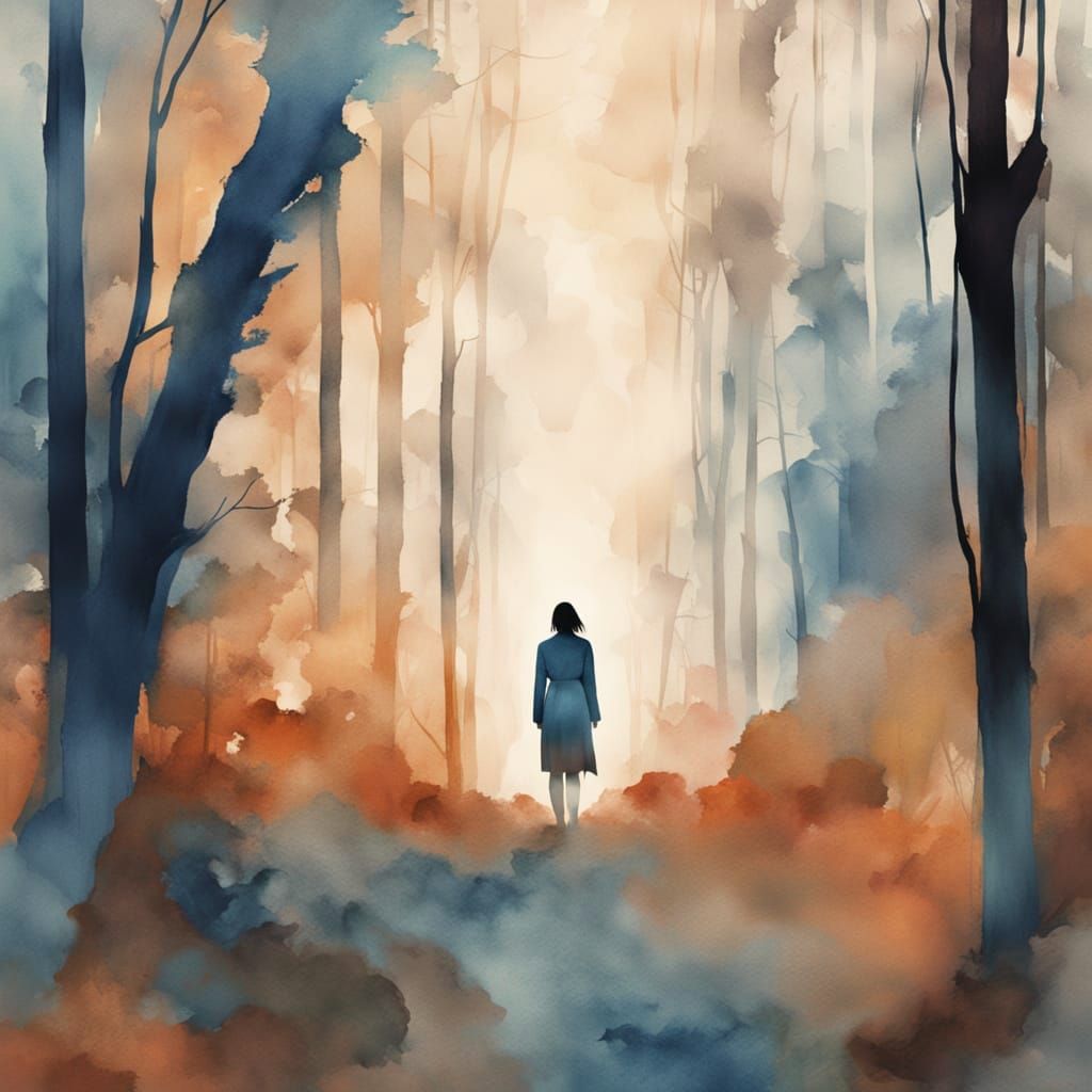 Dreamlike Watercolor Landscapes in Cyberpunk Style