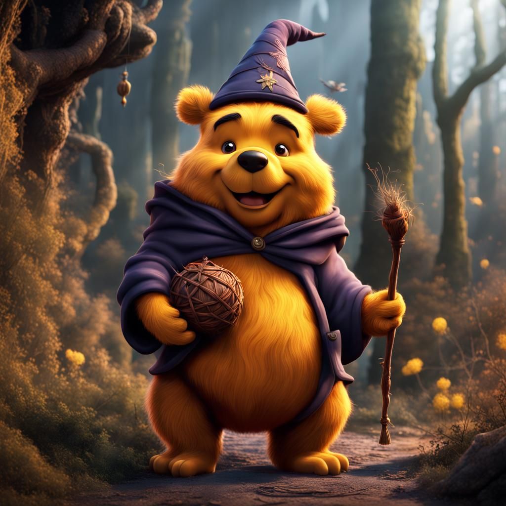 Winnie the Pooh as Harry Potter Wizard
