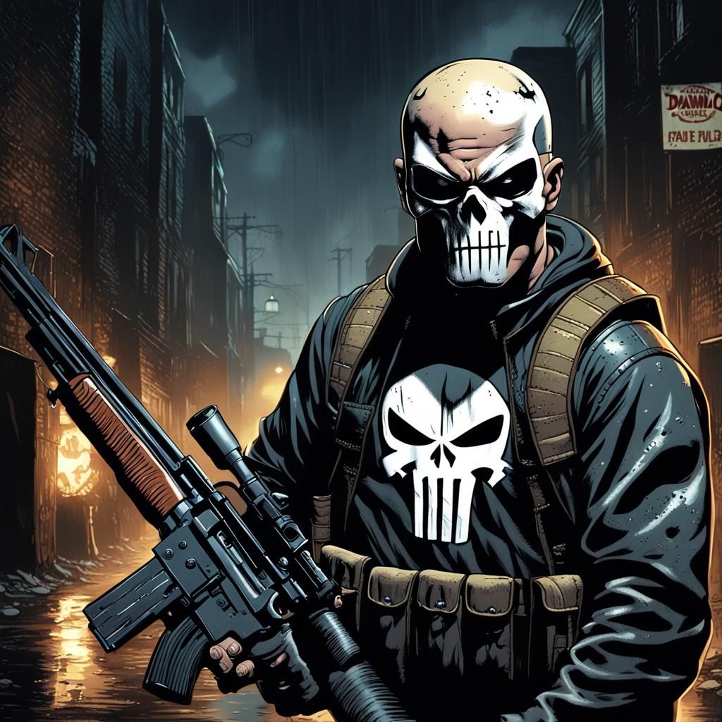 Elmer Fudd as The Punisher Comic Art