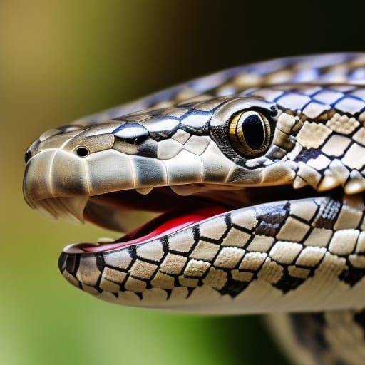 Python Snake Head Photography with Bokeh